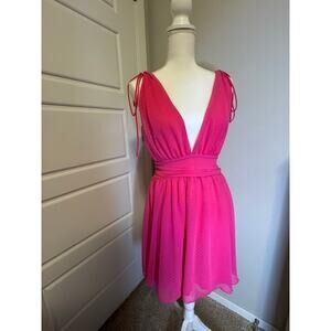 LUCY IN THE SKY Size L Mini Dress Sleeveless Pink